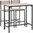 Homcom Industrial Design Natural Wood Finish Dining Set 45x89cm 3pcs