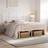 Yaheetech 88.5cm Height Metal White Double Frame Bed