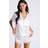 Boux Avenue Amelia Short Sleeve Revere Pyjama Set - Ivory Mix White