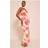 PrettyLittleThing Multi Floral Print Bandeau Scarf Detail Chiffon Maxi Dress