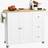 Homcom Kitchen Island On Wheels With Drop Leaf - White
