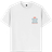 Shein 1pc Girls Printed Pullover White Short Sleeve T-Shirt, Student Young Casual Wear, Suitable For Beach Play