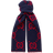 Gucci GG Jacquard Wool Silk Scarf - Blue/Red