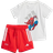 adidas Kid's Marvel Spider-Man T-shirt Set - White/Grey Two