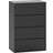 Homcom Modern 4 Black Chest of Drawer 55x80cm