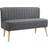 Homcom Modern Double Seat Grey Sofa 117cm 2 Seater