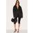 PrettyLittleThing Cocoon Sleeve Cinched Waist Pocket Blazer - Black
