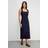 Warehouse Indigo Denim Dress Seam Detail Fitted - Indigo