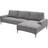Living and Home L-Shape Light Grey Sofa 258cm 3 Seater