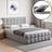 Vida Designs Valentina Light Grey Velvet Ottoman 200 x 150 cm Frame Bed