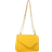 Shein Mini Fashionable Embossed V-Shaped Chain Crossbody Bag, Fashionable Butter Yellow Bag For Women
