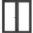 Crystal Left Hand Double Glazed French External Door Clear Glass (179x209cm)
