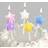 Shein 5pcs Macaron Colored Star Glitter Candle