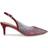 Carvela Positano Vinyl Sling Low Jewelled Court Shoes - Wine