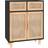 vidaXL 345637 Black/Natural Sideboard 60x75cm
