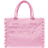Pinko Recycled Canvas Beach Bag - Pink