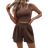 Shein Chiquease Rib-knit Crop Tank Top & Shorts