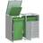 vidaXL Wheelie Storage Double Bins 144x81x113 cm (Building Area )