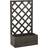vidaXL Planter Box with Trellis - Grey 25x50x90cm