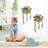 Homcom Set of 2 Silk Azalea Flower Basket Plants Artificial Plant 2pcs