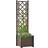 vidaXL Garden Planter with Trellis - Mocha 43x43x142cm