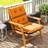 OutSunny Adirondack Cushion with Ties 115x56x10 cm Chair Cushions Orange