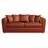 Dunelm Blake Curved Arm Opulent Velvet Orange Umber Sofa 190cm 3 Seater