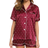 Swomog Silk Sleepwear Two Piece Pyjama Set - Red Dots