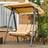 OutSunny 2 Seater Beige Garden Swing Chair Adjustable Canopy