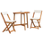vidaXL 3 Piece Folding with Cushions Bistro Set