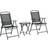 OutSunny Bistro Set 3-Teilig Metall Gartenmöbel Set Café-Set, 1 Tisch einschl. 2 Stühle