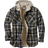 Legendary Whitetails Men's Camp Night Berber Lined Hooded Flannel Shirt Jacket - Upland Plaid