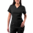 Adar Womens Pro Elevated V-Neck Scrub Top - Black