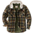 Legendary Whitetails Men's Camp Night Berber Lined Hooded Flannel Shirt Jacket - Stout Plaid