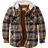 Legendary Whitetails Men's Camp Night Berber Lined Hooded Flannel Shirt Jacket - Porter Plaid