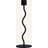 Cooee Design Curved Black Candlestick 9.1"