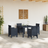 vidaXL Garden Table Anthracite 100x100x73 cm Poly Rattan