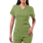 Adar Womens Pro Elevated V-Neck Scrub Top - Spring Leaf