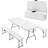Birchtree Folding Table And 2 Bench Set 3 Piece