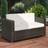 OutSunny 2 Seater Brown Rattan Garden Loveseat Outdoor Sofa