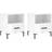 vidaXL 827441 High Gloss White Bedside Table 35x40cm 2pcs