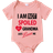 Shein SHEIN Baby Girl Cute Heart & Letter Print Short Sleeve Romper, Summer