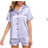 Swomog Silk Sleepwear Two Piece Pyjama Set - Lavender