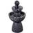 Teamson Home 3 Tier Pedestal Fountain Stone Look Dark Grey