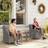 OutSunny 2 Pieces Rattan Garden Chairs Light Grey