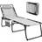 Costway Patio Folding Chaise Lounge Grey