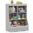 Casart Kids Storage Shelf with 5 Bins Grey