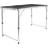 Harbour Housewares Height Adjustable Aluminium Folding Picnic Table Black