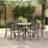 vidaXL 7-Piece Garden Bronze Cast Aluminum Green Patio Dining Set