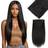 Yuniffe Yaki Straight Clip in Hair Extensions 1B Natural Black